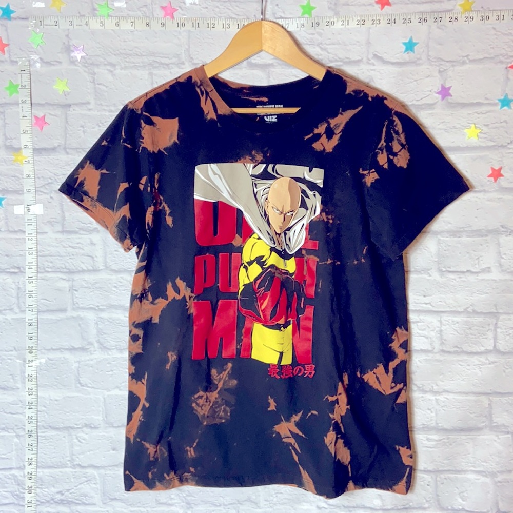 NWOT One Punch Man Shirt Men’s XL Black Tie Dye
